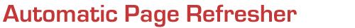 Automatic Page Refresher